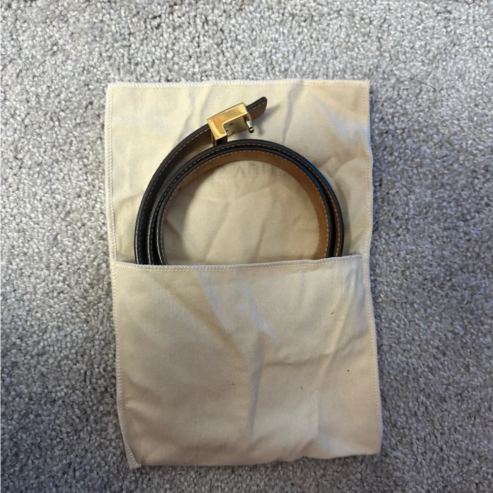 ***SOLD*** Louis Vuitton Brown and Gold Monogram Belt size 85 w/COA - Picture 3 of 7